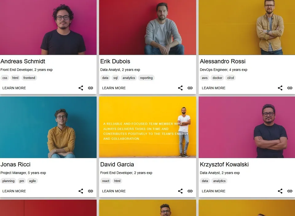 Enhanced Polaroid Grid gallery demo