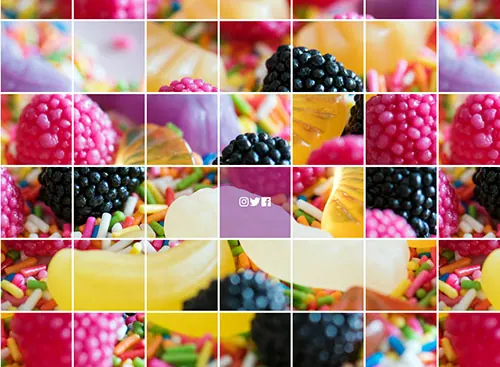 Grid with Hashtags gallery demo