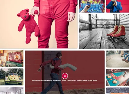 Custom Layout Mosaic gallery demo